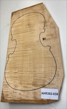Satz B+Z+H Riegelahorn Violine, 1-tlg. Boden Einzelstück #039